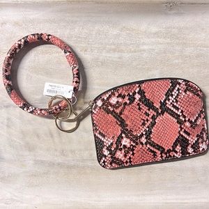 Coral Snake Print Wristlet Wallet
